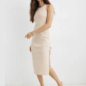 Aerie Ruched Rib Midi Sleeveless Dress